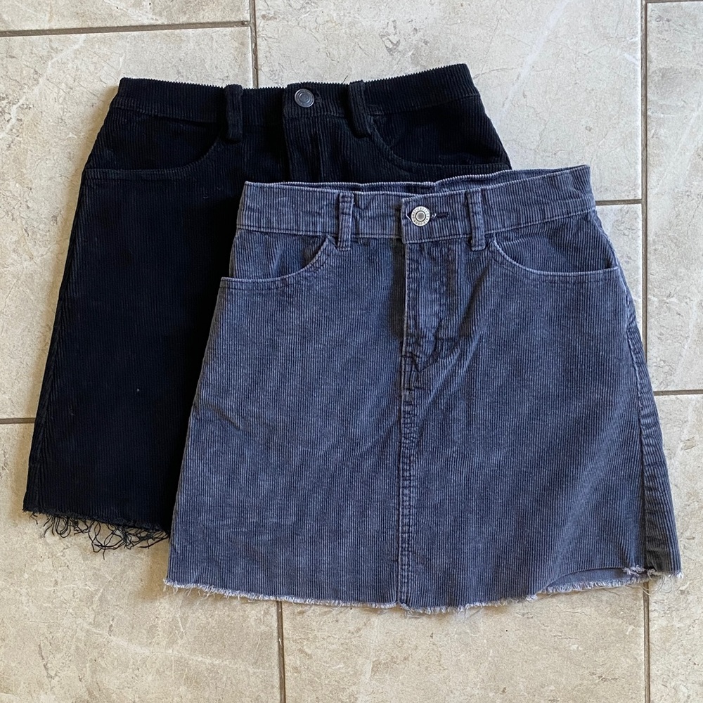 Set of 2 Brandy Melville John Galt Corduroy Skirts